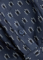 Matteau Classic Printed Cotton-blend Shirt Navy