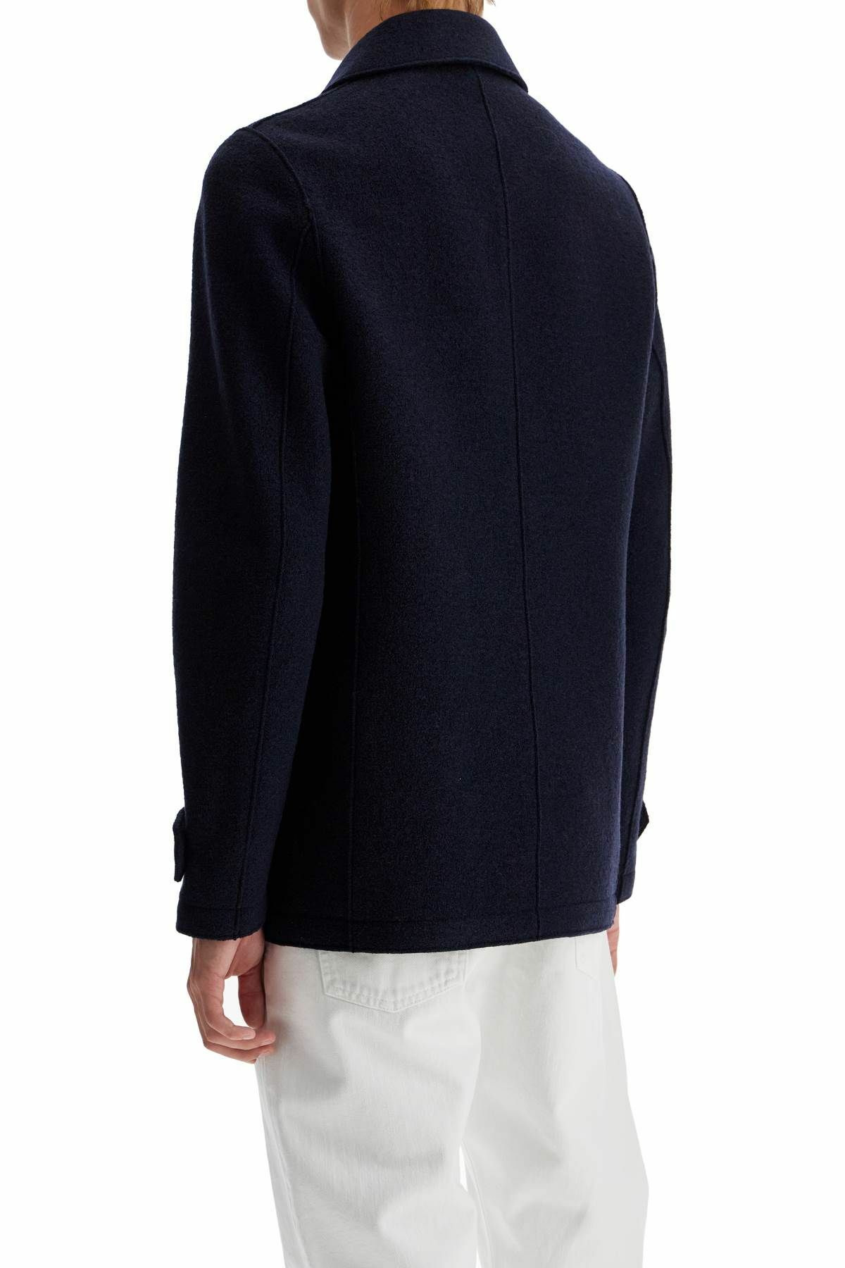 HARRIS WHARF LONDON double-breasted woolen caban Blue
