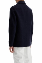 HARRIS WHARF LONDON double-breasted woolen caban Blue