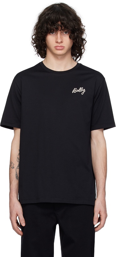 Photo: Bally Black Embroidered T-Shirt