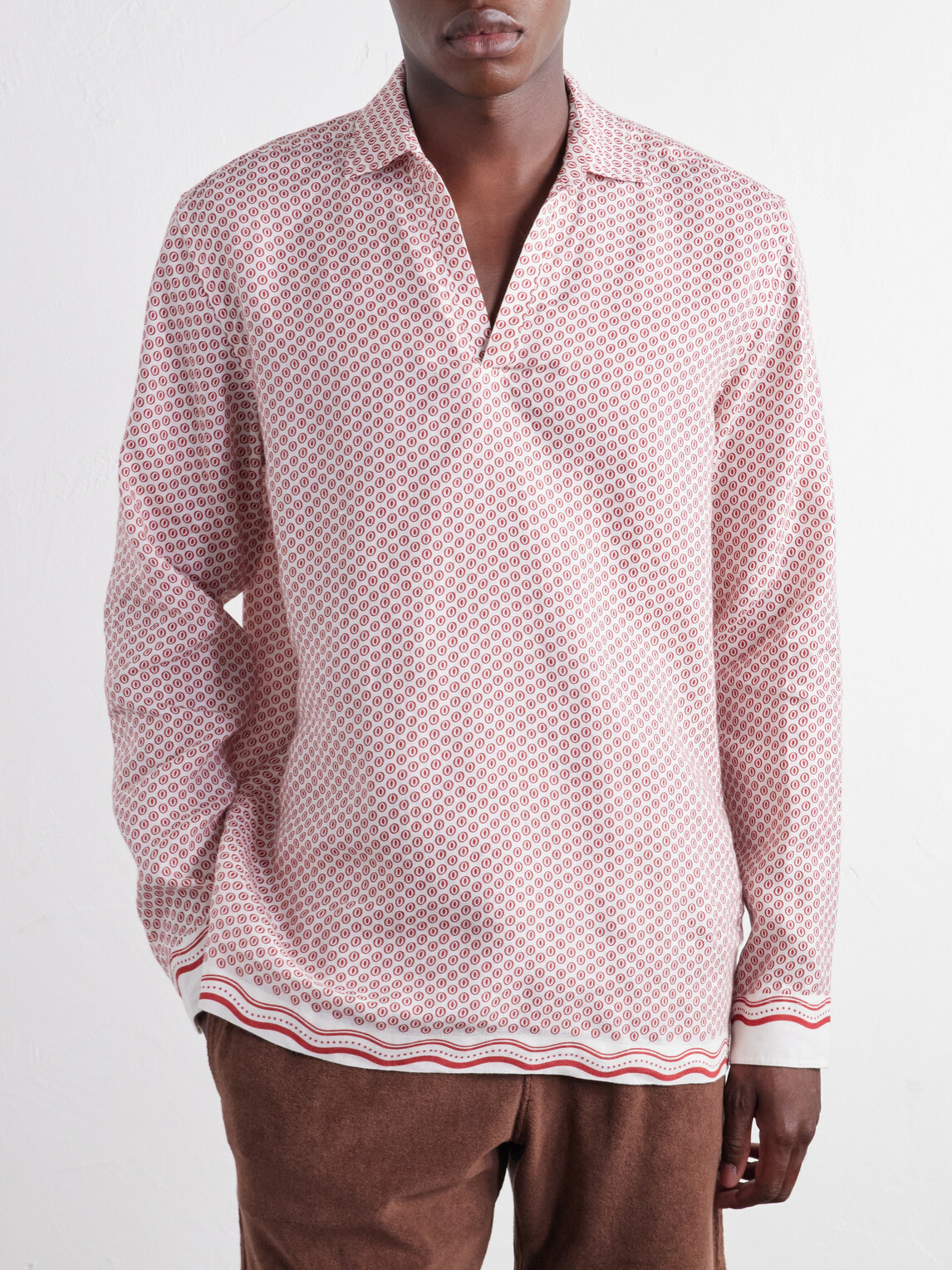 Orlebar Brown - Ridley Printed Linen Shirt - Pink