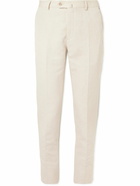 Loro Piana - Straight-Leg Cotton and Linen-Blend Trousers - Neutrals