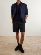 Orlebar Brown - Alex Straight-Leg Linen Drawstring Shorts - Black