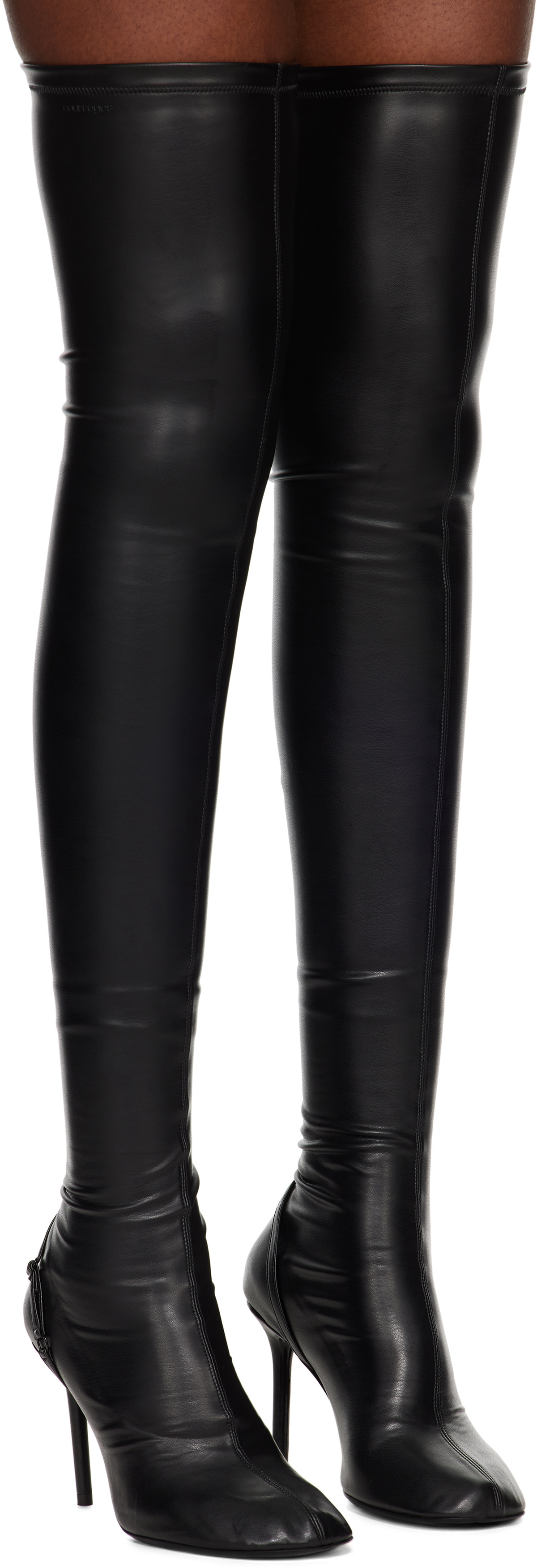 ブーツその他 Courreges High-Shine Black Calf Leather Knee-High Boots Courrèges High-Shine Black Calf Leather Knee-High | THE LIST