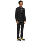 Lanvin Black Half Canvas Suit