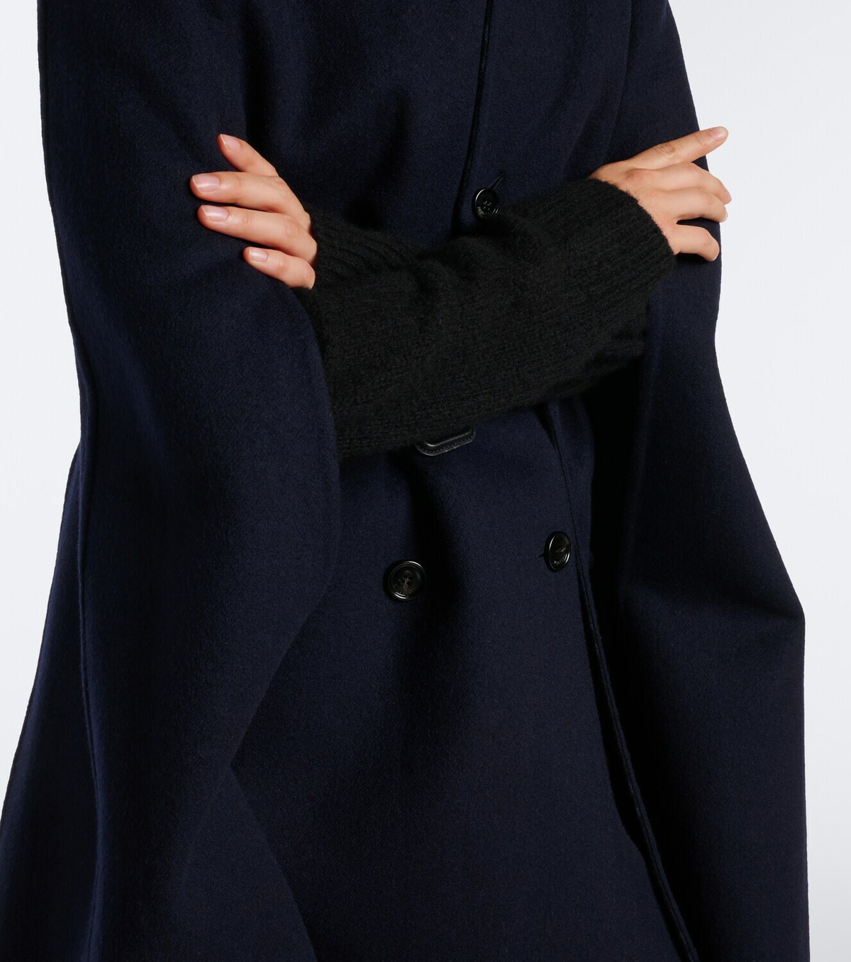 Burberry Burberry Check belted wool cape