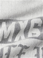 SAINT Mxxxxxx - Logo-Print Cotton-Blend Jersey Hoodie - Gray