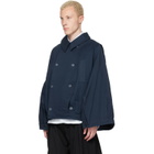 HODAKOVA Navy Double Breasted Upd Jacket