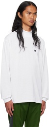 NEEDLES White Embroidered Long Sleeve T-Shirt