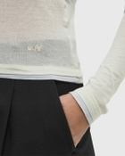 ØLÅF RETRO LOGO DOUBLE LAYER TOP LS White Womens Longsleefe