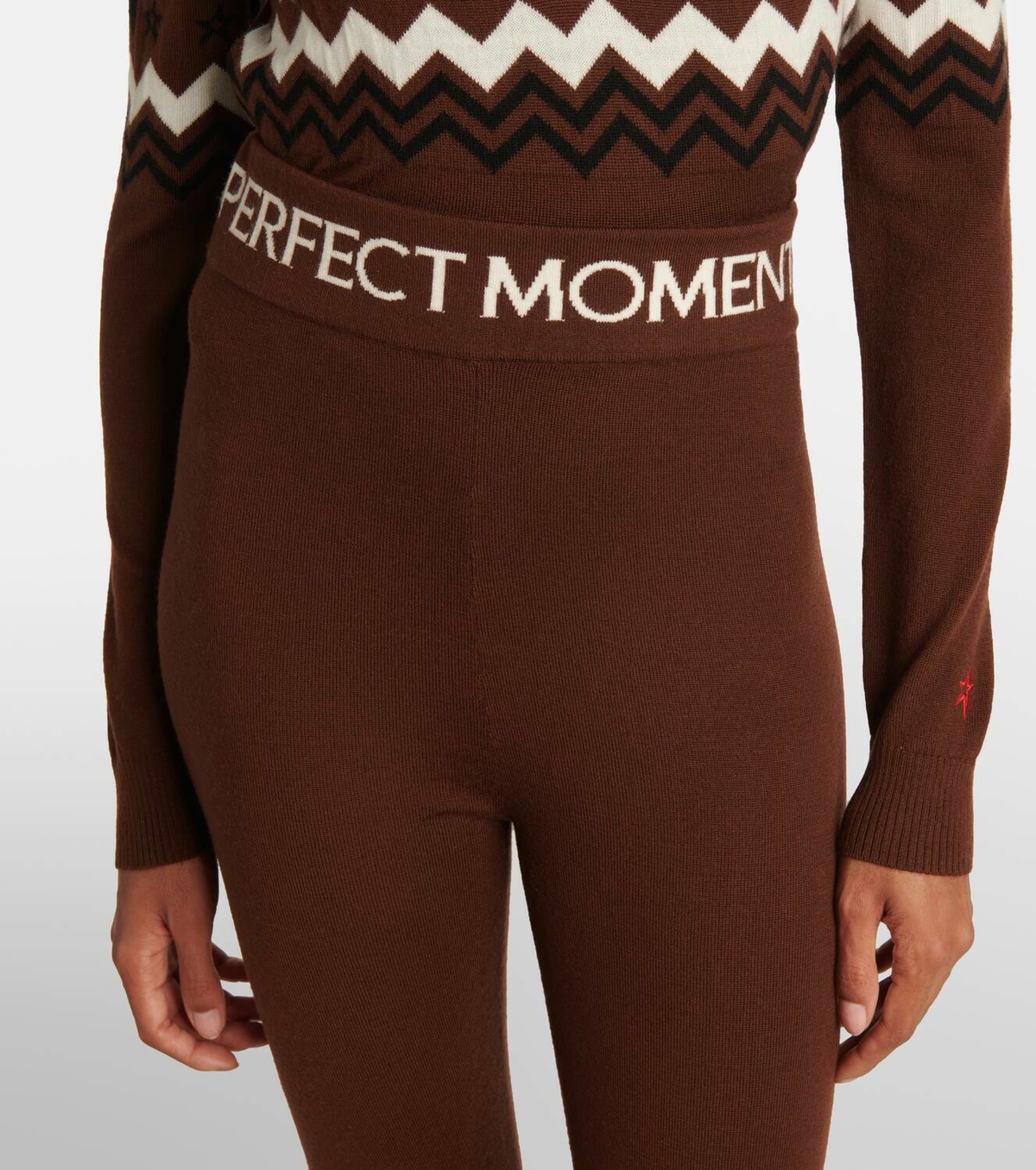 Perfect Moment Nordic intarsia high-rise wool leggings