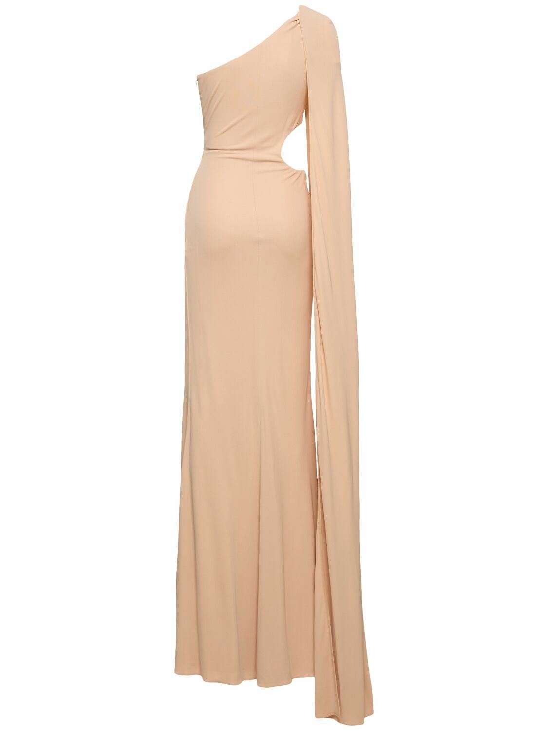 ELIE SAAB Draped Fluid Jersey Long Dress Elie Saab
