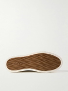 Kiton - Leather Slip-On Sneakers - Blue