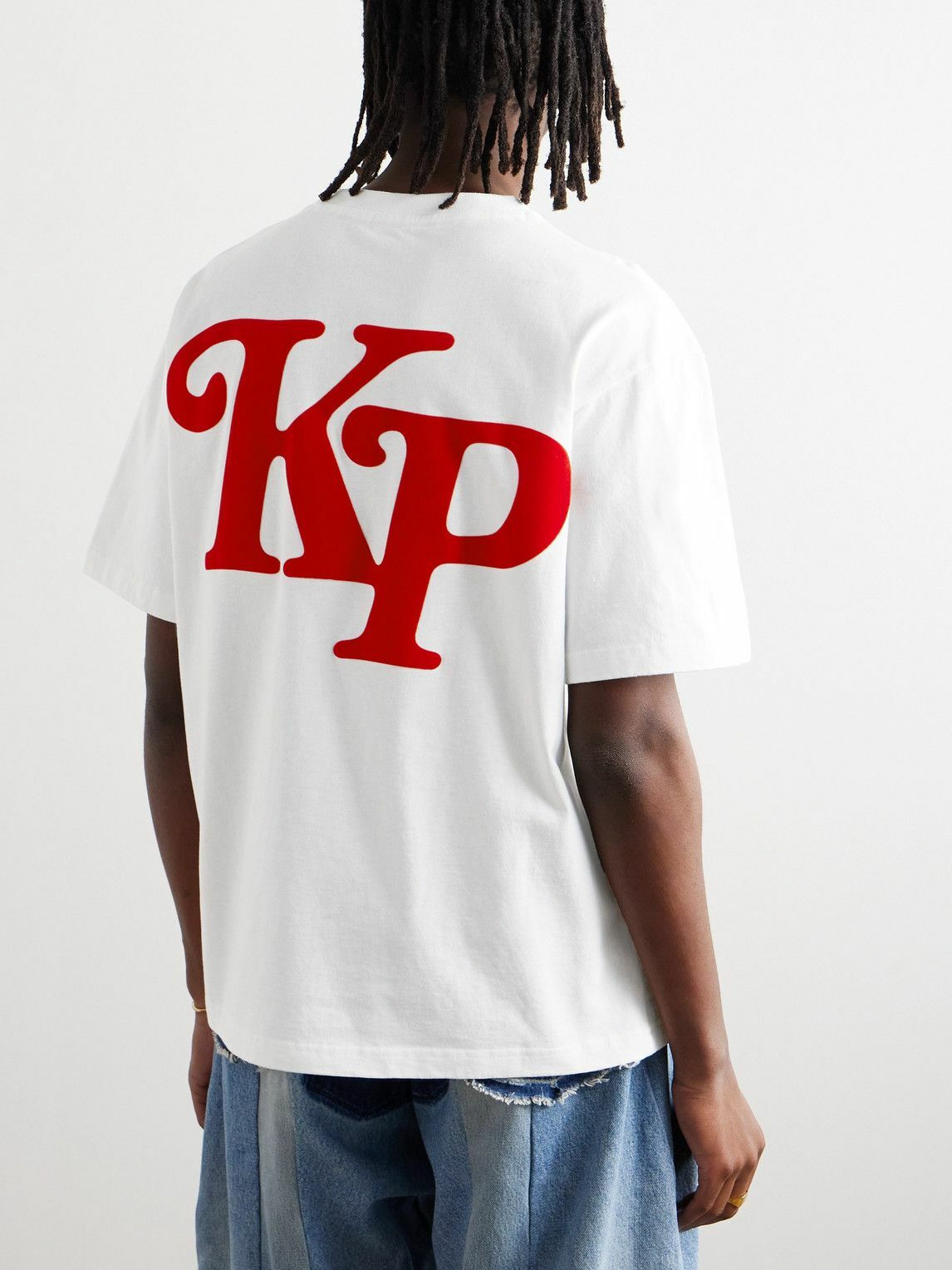 KENZO - VERDY Logo-Flocked Cotton-Jersey T-Shirt - White Kenzo