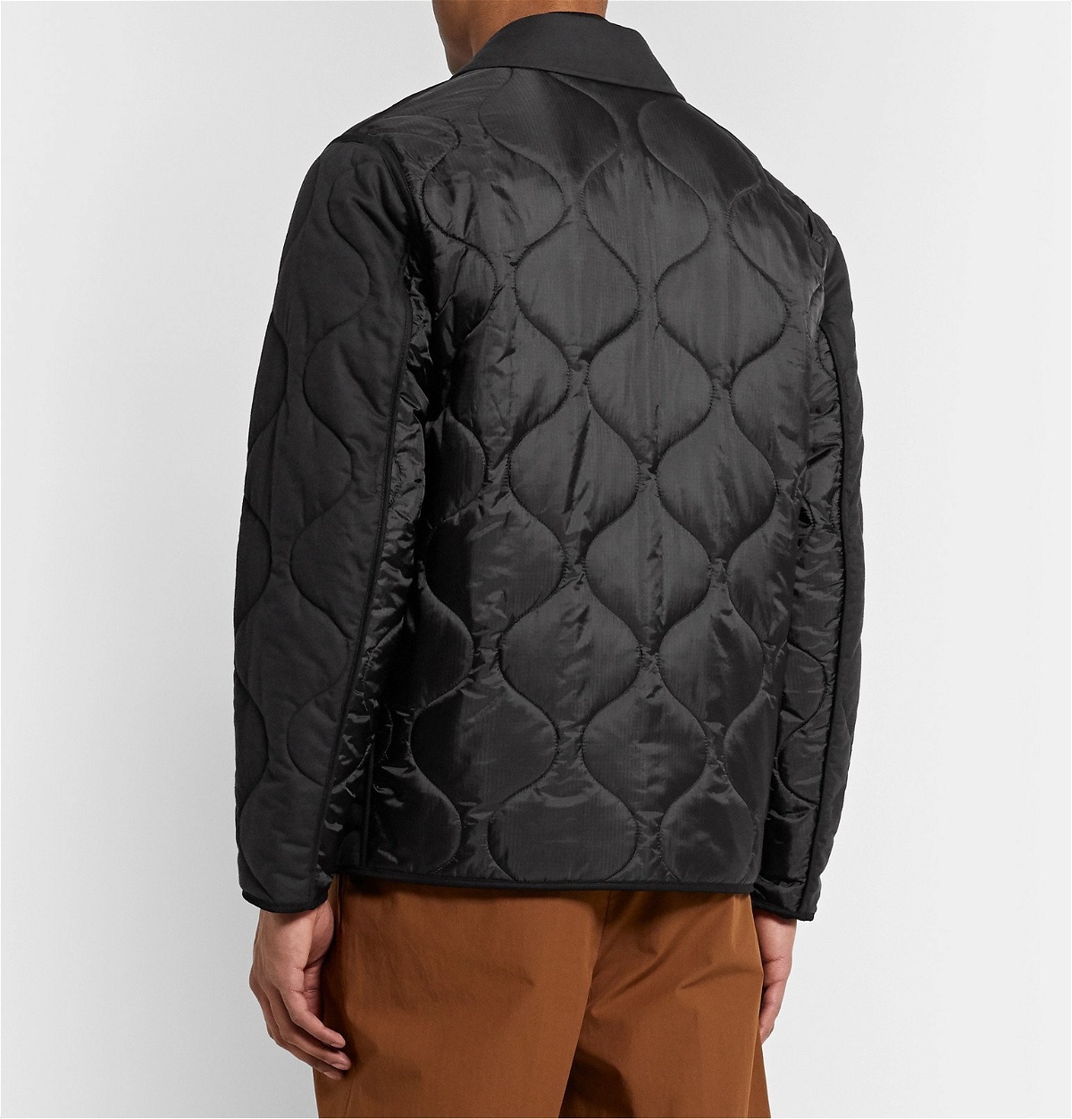 Burberry - Quilted Cotton and Cashmere-Blend and Ripstop Jacket - Black ...