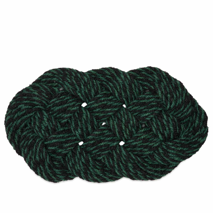 Photo: HAY Coco Door Mat - Swirl in Green/Black 