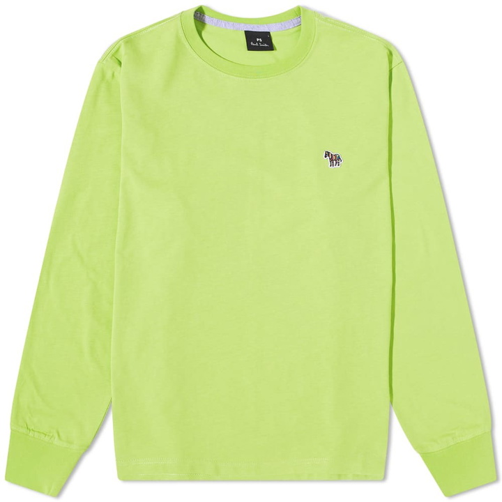 Photo: Paul Smith Men's Long Sleeve Zebra Logo T-Shirt in Yellow