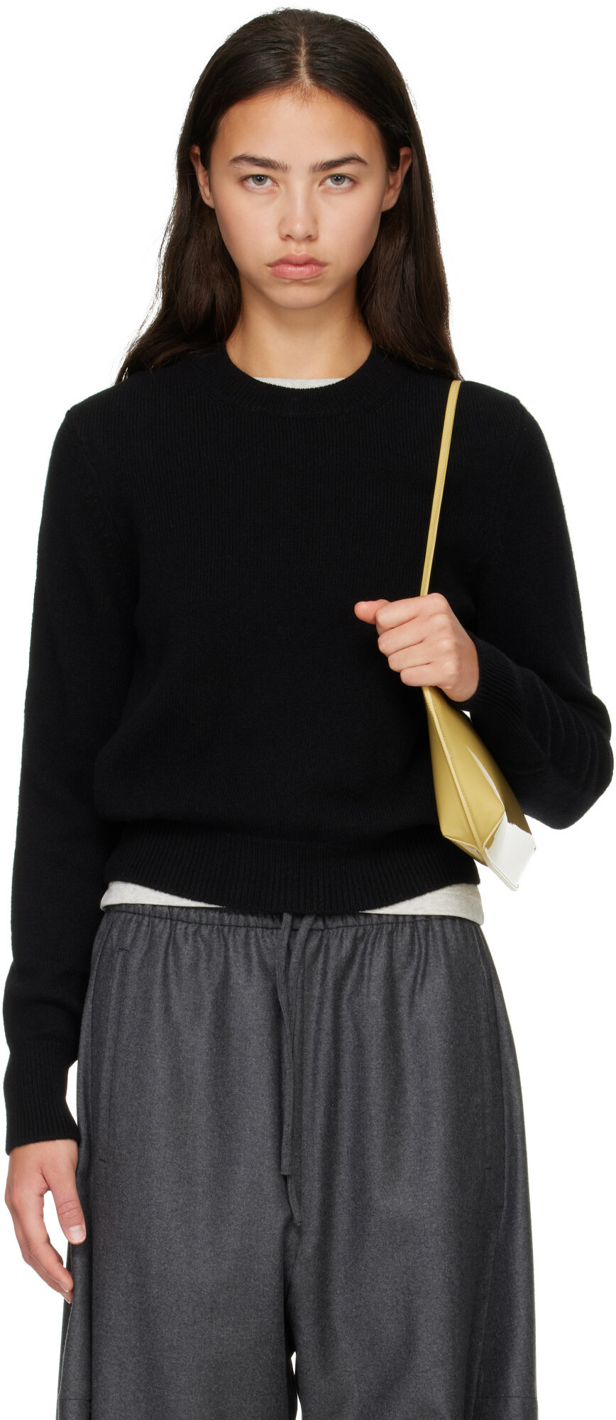 &Daughter Black Sligo Crewneck Sweater