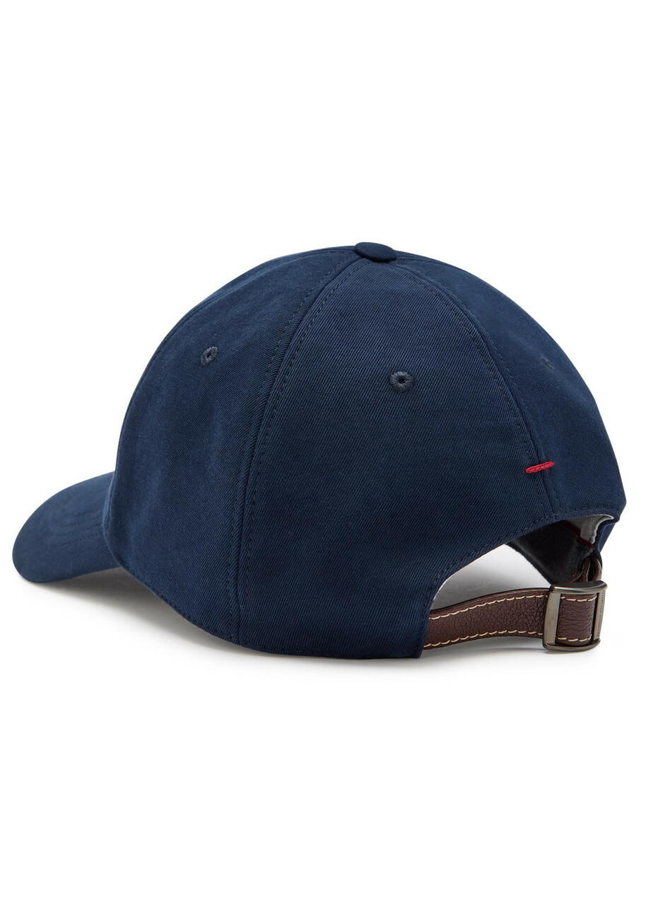 【美品】BRUNERO CUCINELLI コットンキャップ ネイビー Ｌ Brunello Cucinelli Logo-embroidered Cotton cap Navy Brunello Cucinelli