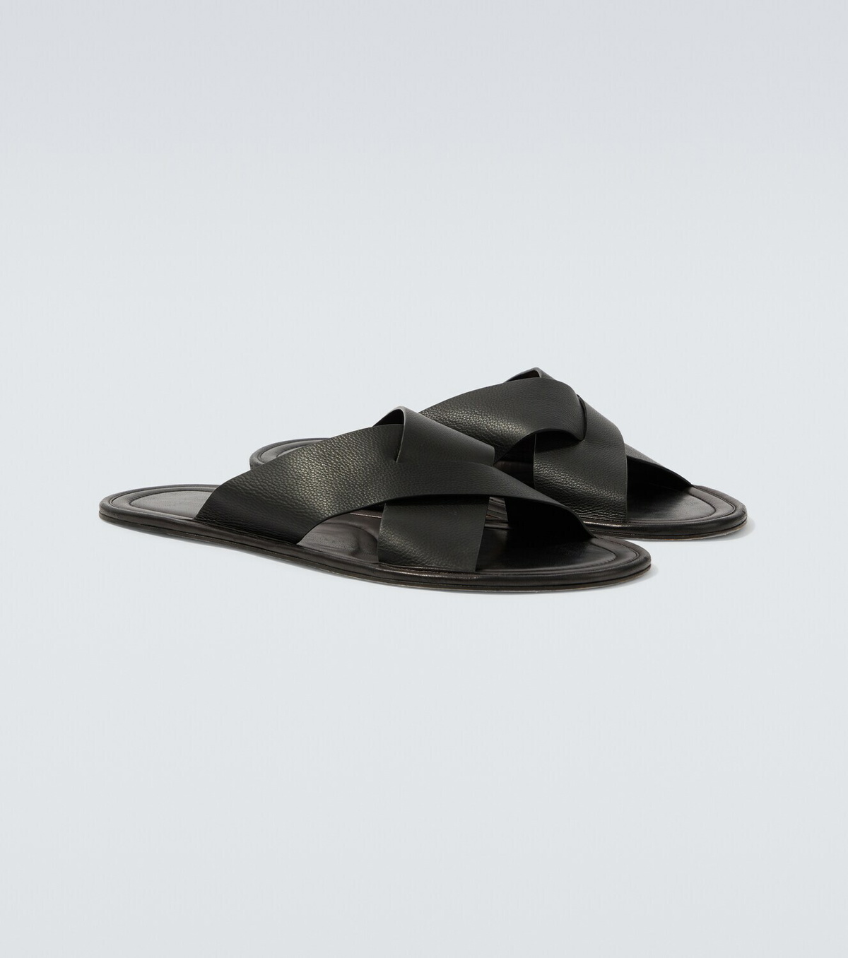 The Row Malick Cross leather sandals
