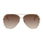 Alexander McQueen Gold Studded Sunglasses