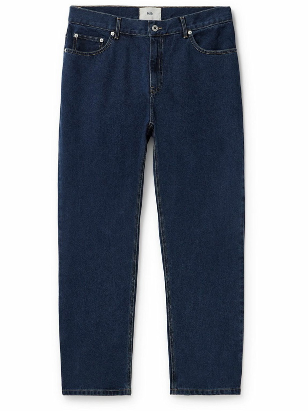 Photo: Folk - Straight-Leg Organic Jeans - Blue