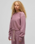 Les Tien Crop Crew Purple Sweatshirts
