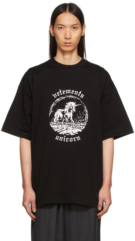 Photo: VETEMENTS Black Double Unicorn T-Shirt