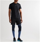 Nike Training - Pro Mesh-Panelled Stretch-Jersey Tights - Blue