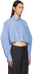 ADER error Blue Rene Cropped Shirt