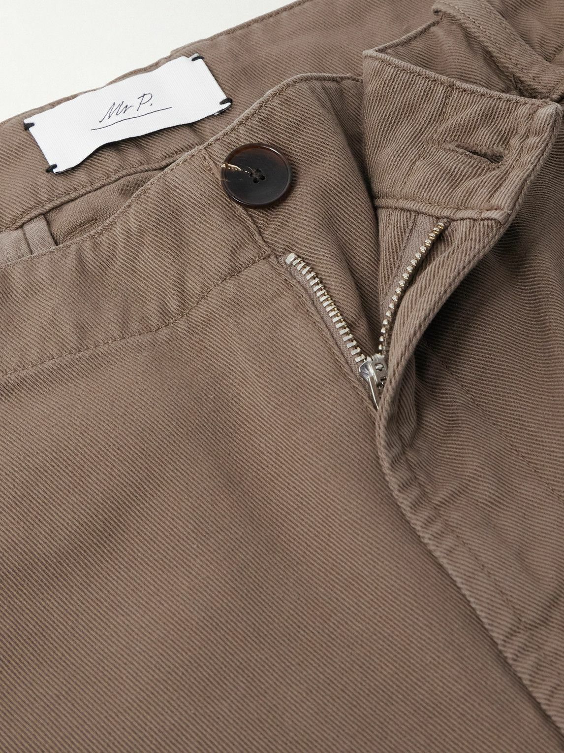 Mr P. - Edward Straight-Leg Cotton-Twill Cargo Trousers - Brown