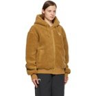 Stussy Beige Sherpa Zip Hoodie