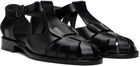 HEREU Black Pesca Sandals