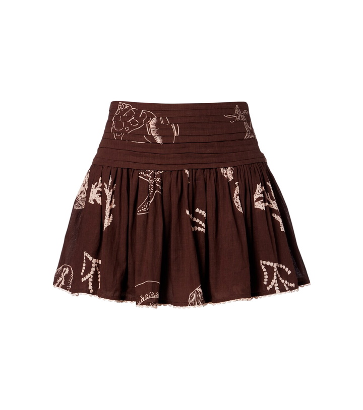 Photo: Poupette St Barth Colleen pleated cotton miniskirt