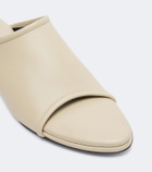 Christen Stretch leather wedge mules