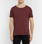 Nudie Jeans - Roger Slub Cotton-Jersey T-Shirt - Men - Burgundy