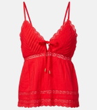 Melissa Odabash Beatrice cotton and linen top