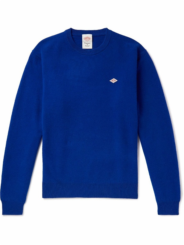 Photo: Danton - Logo-Appliquéd Wool Sweater - Blue