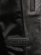 TOM FORD - Harrington Tumbled Grain Leather Jacket