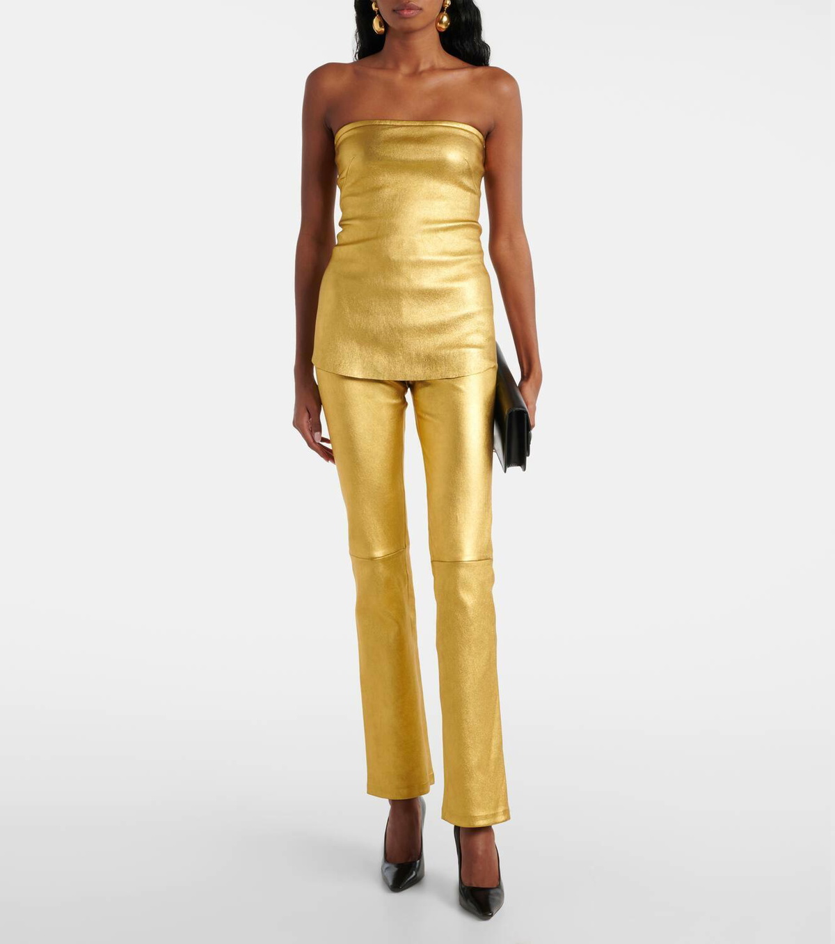 Stouls JP Long flared leather leggings