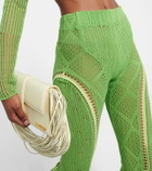 Roberta Einer Disco high-rise flared cotton pants
