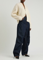 Helmut Lang Apex Ribbed Wool-blend Jumper Ivory