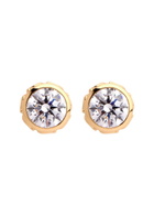 Coach Signature Crystal Stud Earrings - Gold - One Size