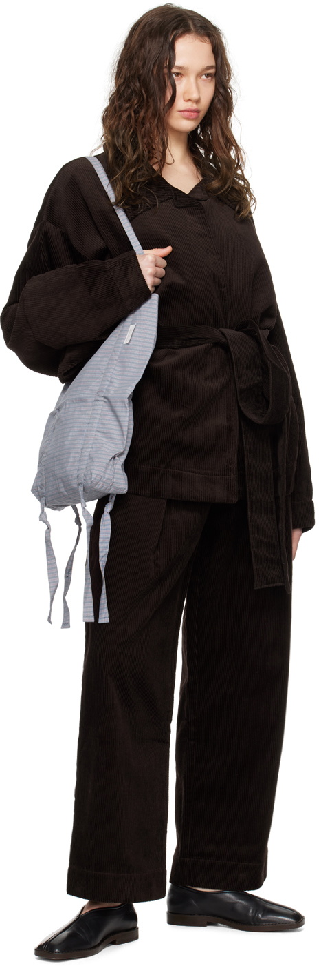 Deiji Studios Brown 'The Straight Cord' Lounge Pants