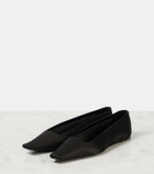 Saint Laurent Poppy crêpe satin ballet flats