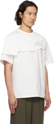 Feng Chen Wang White Double Collar T-shirt