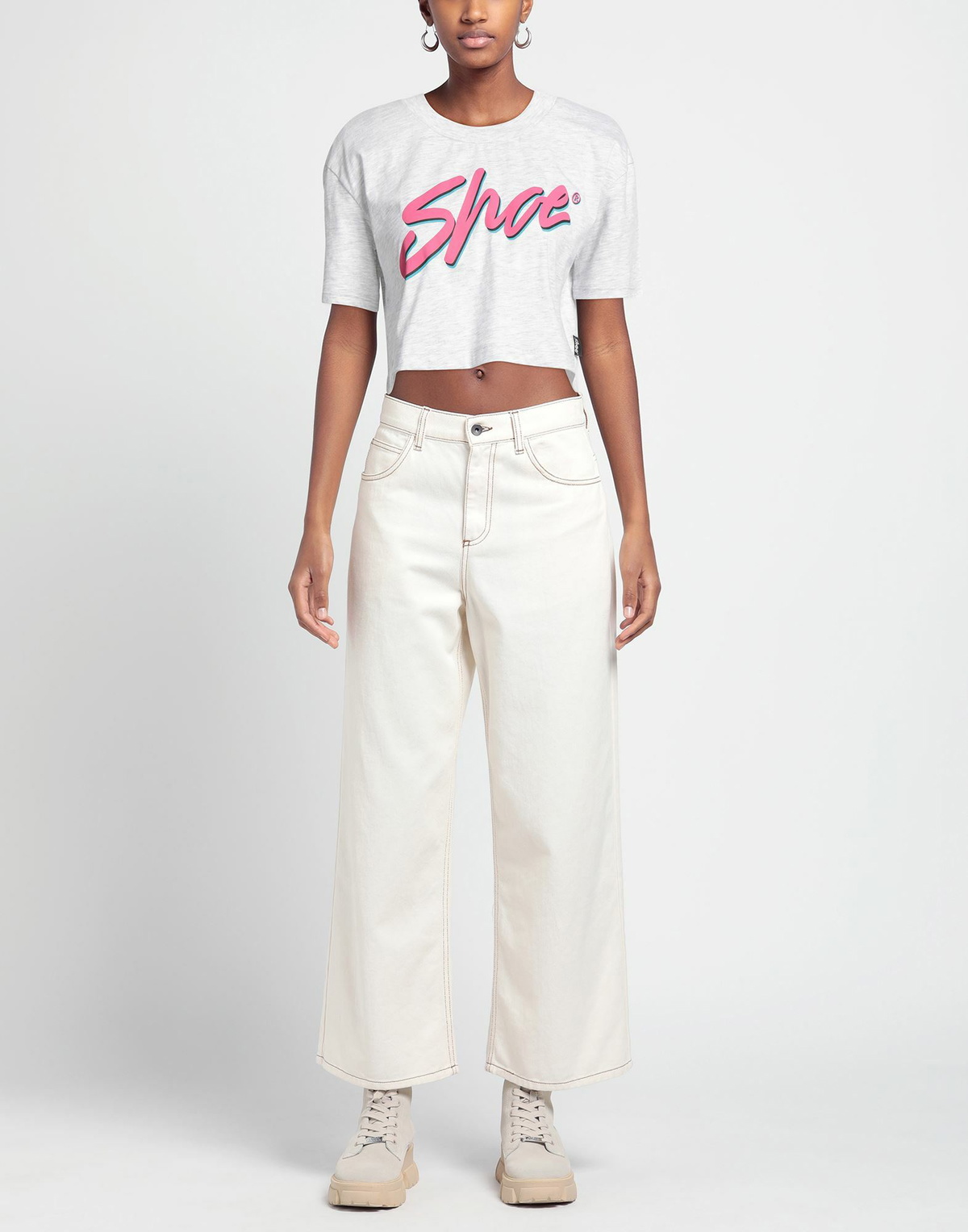 Shoe Womens T-shirt in Grey