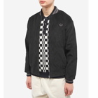 Fred Perry Authentic Men's Cord Bomber Jacket in Black