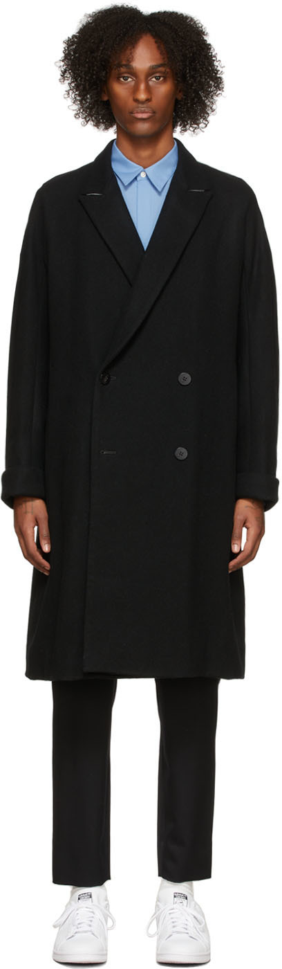 OVERCOAT Black Melton Peak Coat OVERCOAT