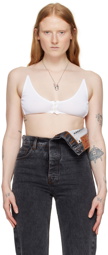 Y/Project White Invisible Strap Bralette